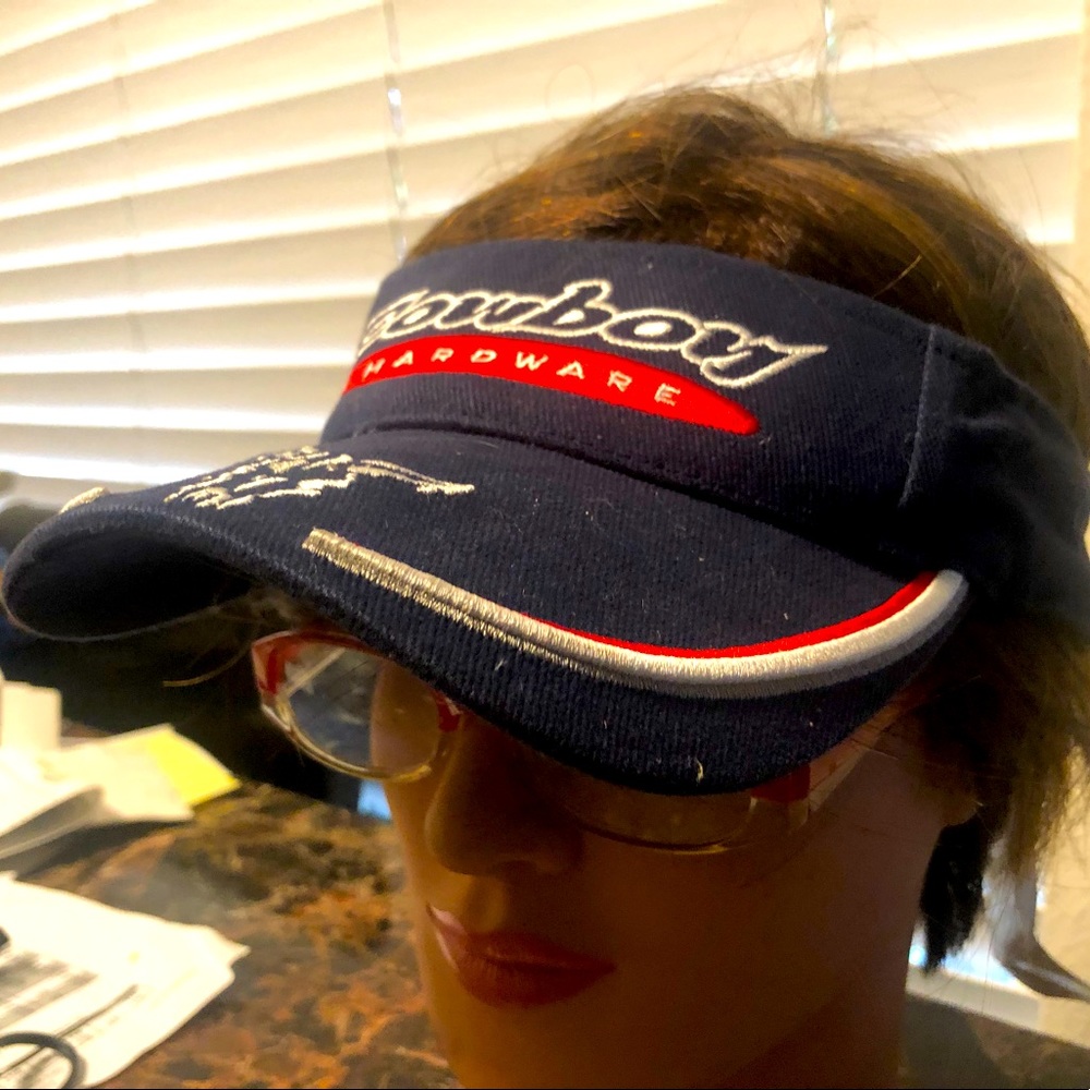 Cowboy Hatdware Blue White visor Cap Size Adjustable(New)